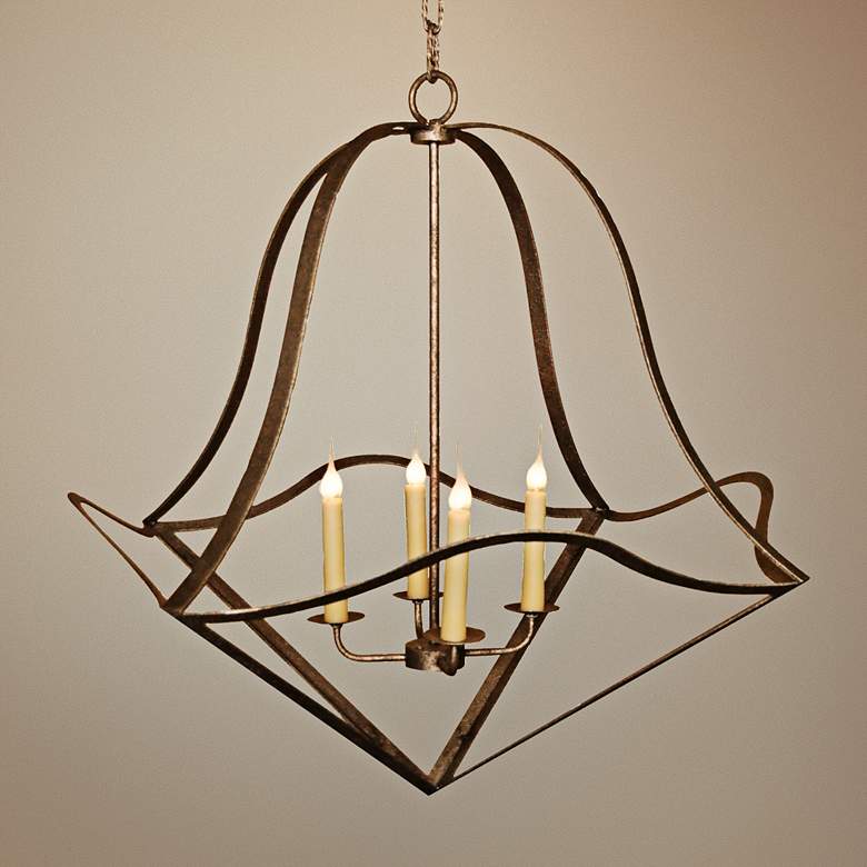 Image 1 Laura Lee Louise 38" Wide Silver 4-Light Pendant