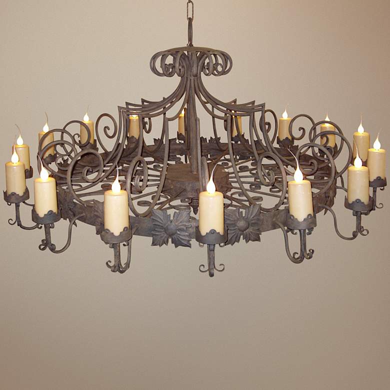 Image 1 Laura Lee Madrid 16-Light 72 inch Wide Large Candle Chandelier