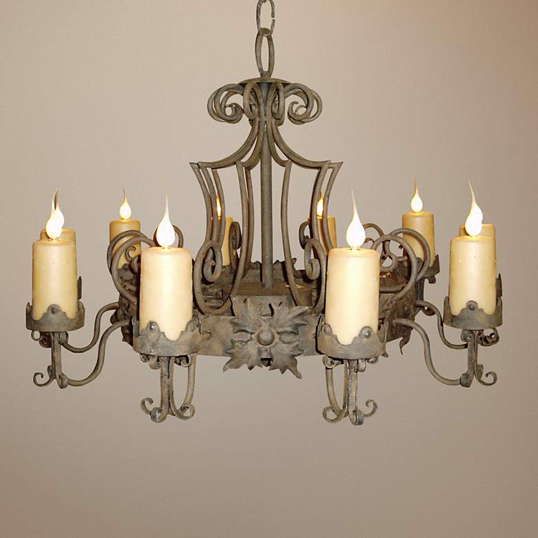 Image 1 Laura Lee Madrid 9-Light Large 48 inch Wide Candle Chandelier