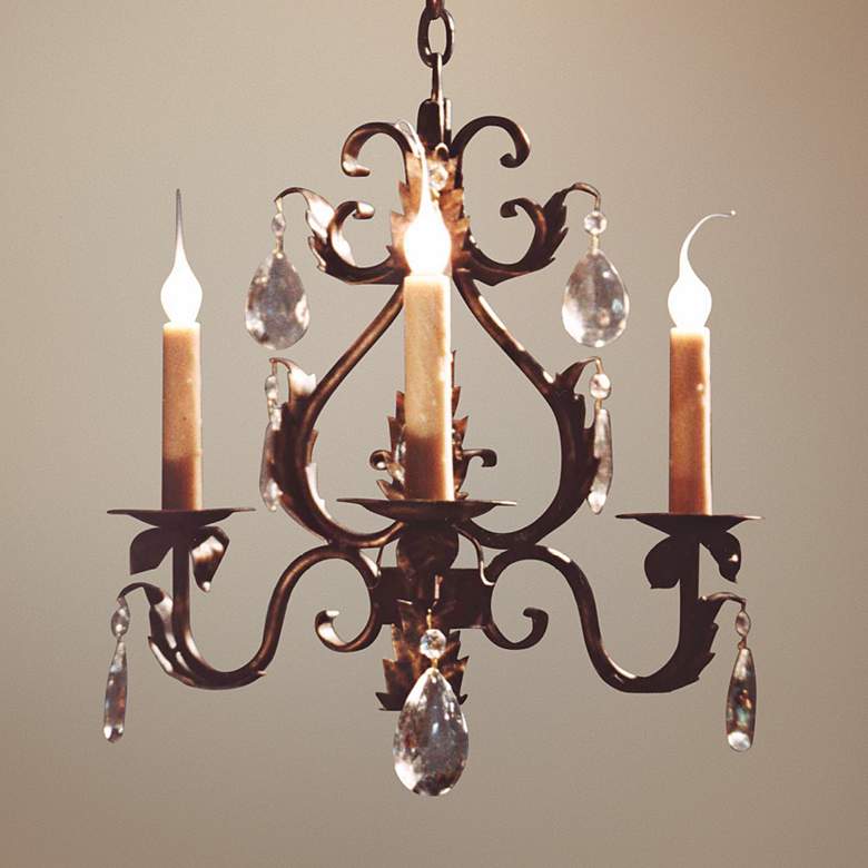 Image 1 Laura Lee Michelle 3-Light 20 inch Wide Small Crystal Chandelier