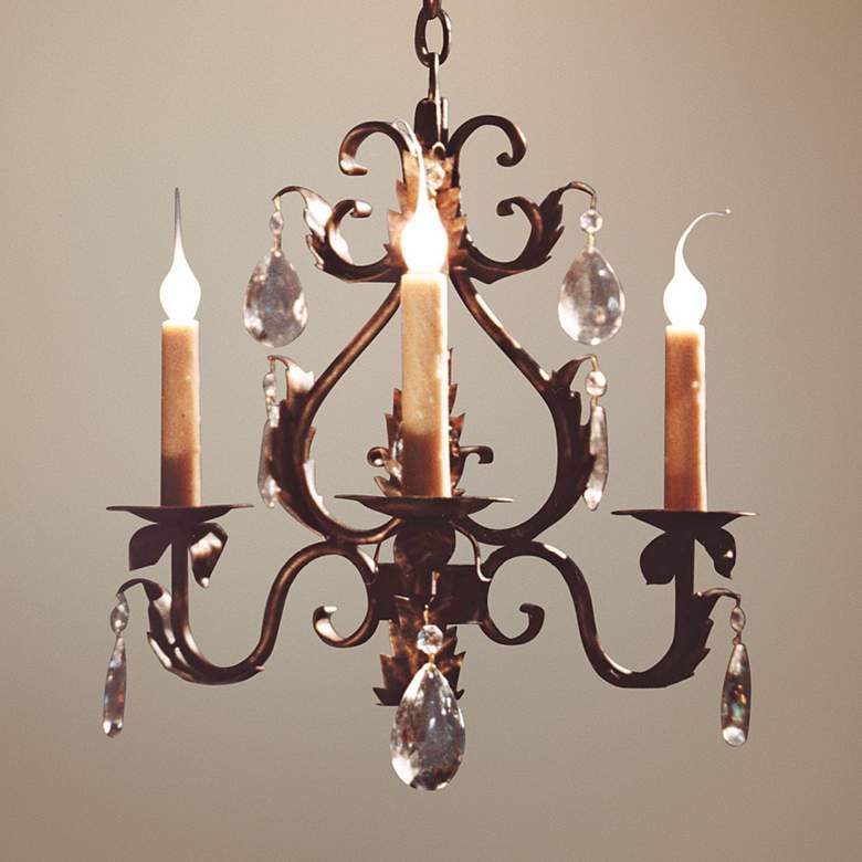 Image 1 Laura Lee Michelle 3-Light 20" Wide Small Crystal Chandelier