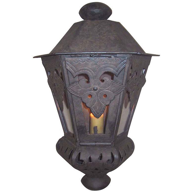 Image 1 Laura Lee Morocco Large 18 1/2 inch H Half Wall Outdoor Lantern