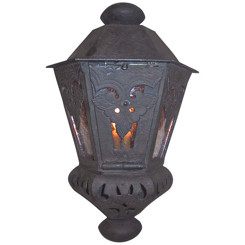 Image 1 Laura Lee Morocco Small 15" High Half Wall Outdoor Lantern