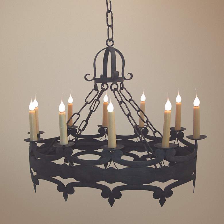 Image 1 Laura Lee Oval 10-Light 39 inch Wide Large Candle Chandelier