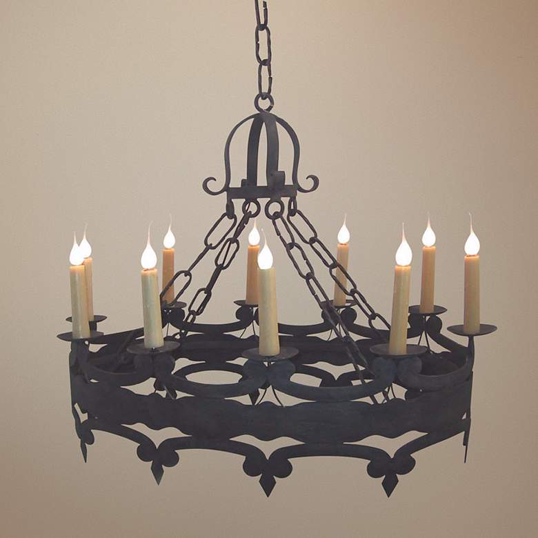 Image 1 Laura Lee Oval 10-Light 39" Wide Large Candle Chandelier