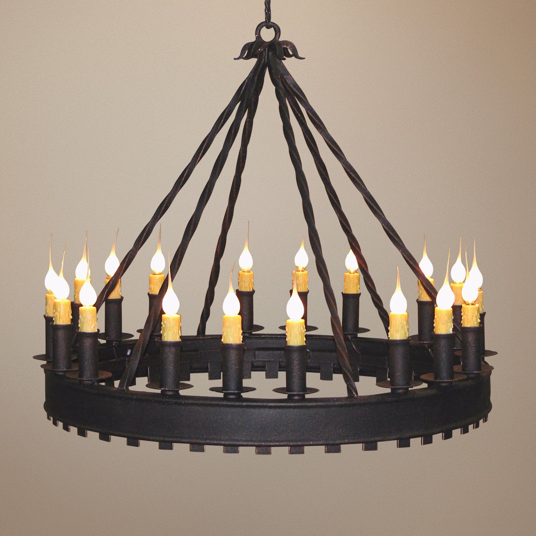 round iron light fixtures