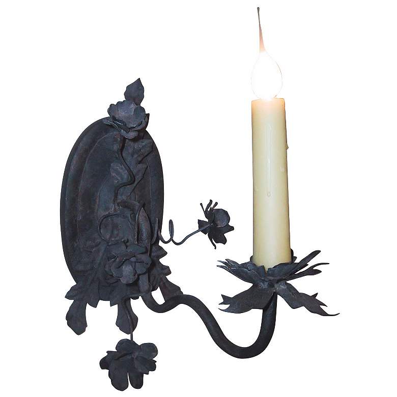 Image 1 Laura Lee Rosebud Single Light 12" High Wall Sconce