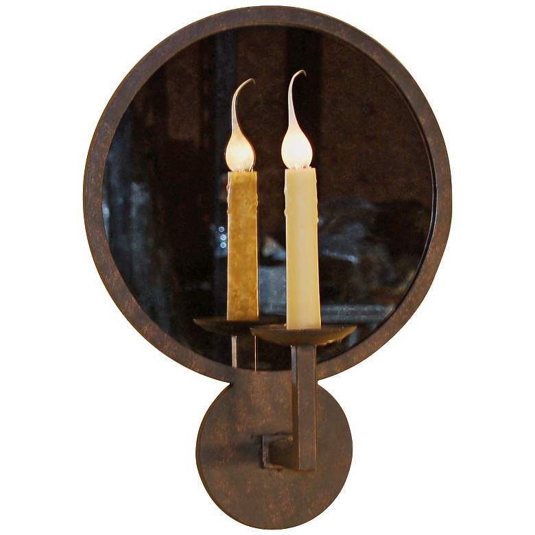 Image 1 Laura Lee Round Mirror 19" High Wall Sconce