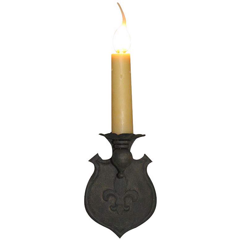 Image 1 Laura Lee Shield Single Light 7 1/2" High Wall Sconce