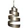 Laura Lee Spiral 18" Wide Smooth Silver Pendant