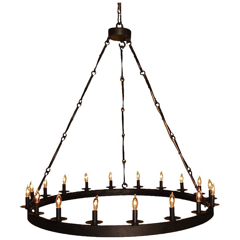 Image 1 Laura Lee Toscana 44" Wide Wax Rust 18-Light Chandelier