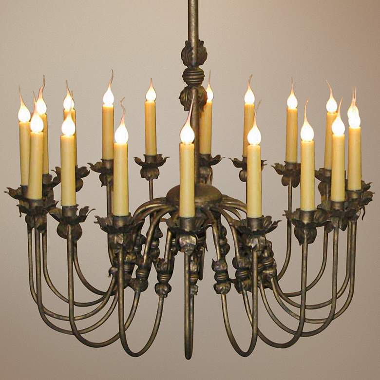 Image 1 Laura Lee Venus 18-Light Large 36" Wide Candle Chandelier