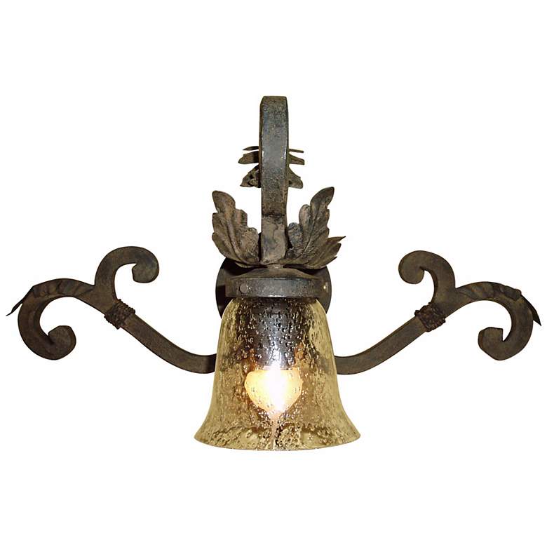 Image 1 Laura Lee Verona 22" Wide Wrought Iron Wall Sconce