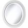 Laura White Finish Oval Wall Mirror