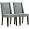 Laurant 23 1/2" Wide Charcoal Velvet Fabric Dining Chairs Set of 2