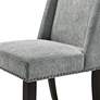 3_Laurant 23 1/2" Wide Charcoal Velvet Fabric Dining Chairs Set of 2 more views