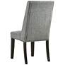 5_Laurant 23 1/2" Wide Charcoal Velvet Fabric Dining Chairs Set of 2 more views