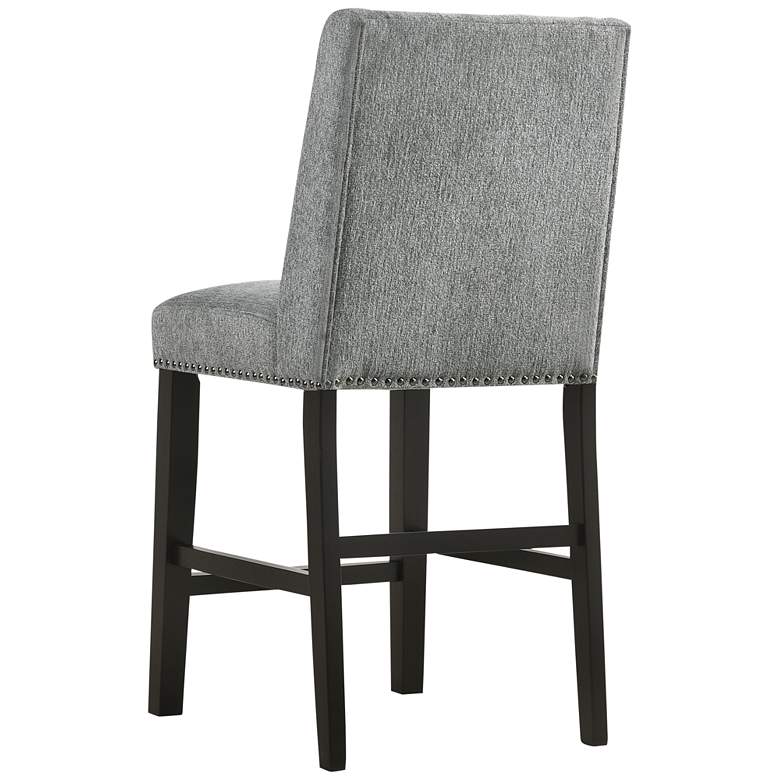 Image 4 Laurant 24 1/2" Charcoal Velvet Counter Stools Set of 2 more views
