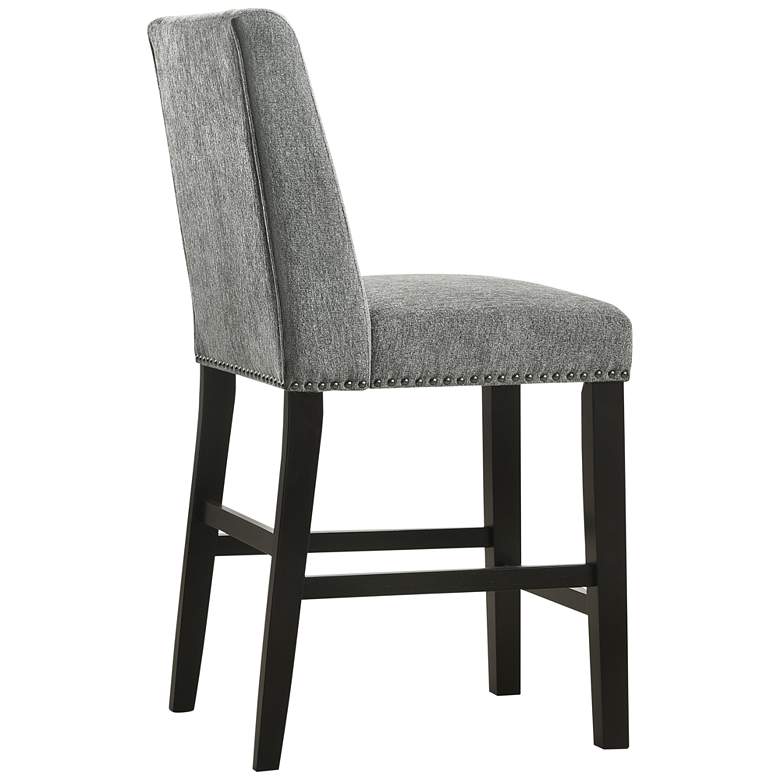 Image 6 Laurant 24 1/2" Charcoal Velvet Counter Stools Set of 2 more views