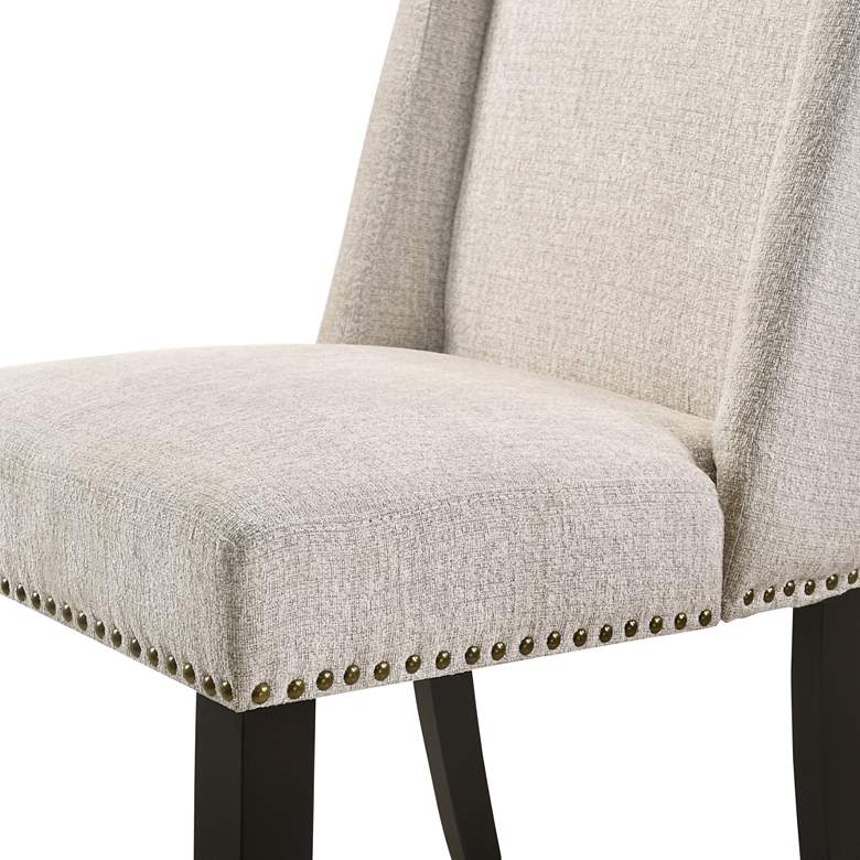 Image 3 Laurant 24 1/2" Fawn Velvet Fabric Counter Stools Set of 2 more views