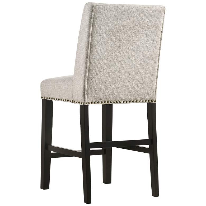 Image 4 Laurant 24 1/2" Fawn Velvet Fabric Counter Stools Set of 2 more views