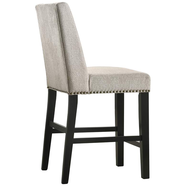 Image 6 Laurant 24 1/2" Fawn Velvet Fabric Counter Stools Set of 2 more views