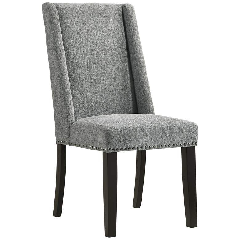 Image 4 Laurant Charcoal Velvet Fabric Dining Chairs Set of 2 more views