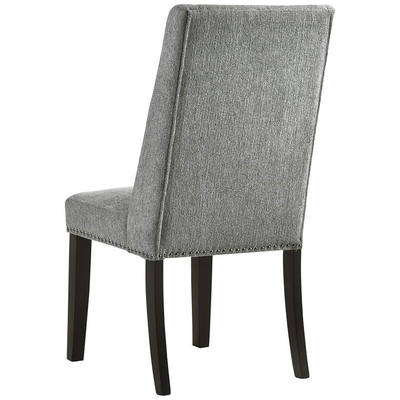 Image 5 Laurant Charcoal Velvet Fabric Dining Chairs Set of 2 more views
