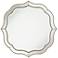 Laureen 32" Distressed Champagne Scalloped Round Wall Mirror