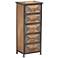 Laurel 13 1/2" Wide Gray and Brown 5-Drawer Accent Cabinet