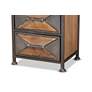 Laurel 13 1/2" Wide Gray and Brown 5-Drawer Accent Cabinet