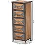 Laurel 13 1/2" Wide Gray and Brown 5-Drawer Accent Cabinet