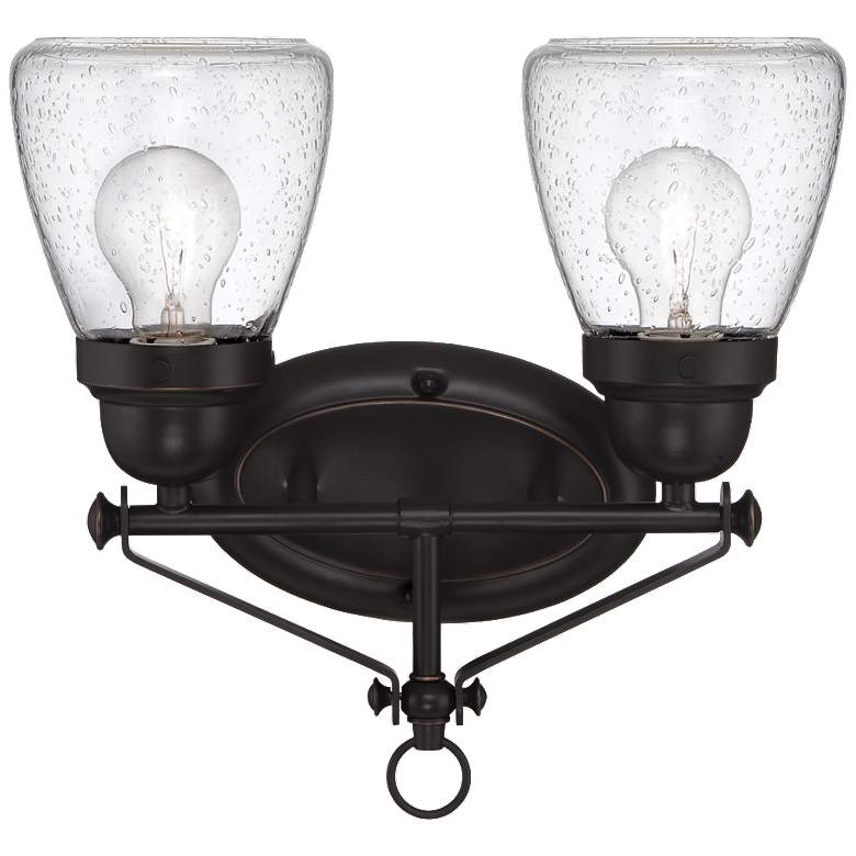 Image 1 Laurel; 2 Light; Vanity Fixture with Clear Seeded Glass
