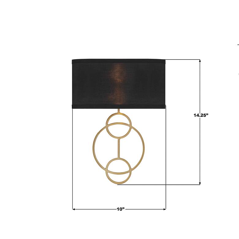 Image 7 Laurel 2 Light Vibrant Gold Sconce more views
