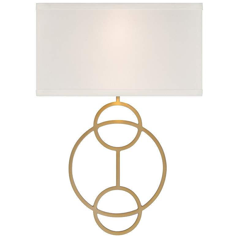 Image 1 Laurel 2 Light Vibrant Gold Sconce