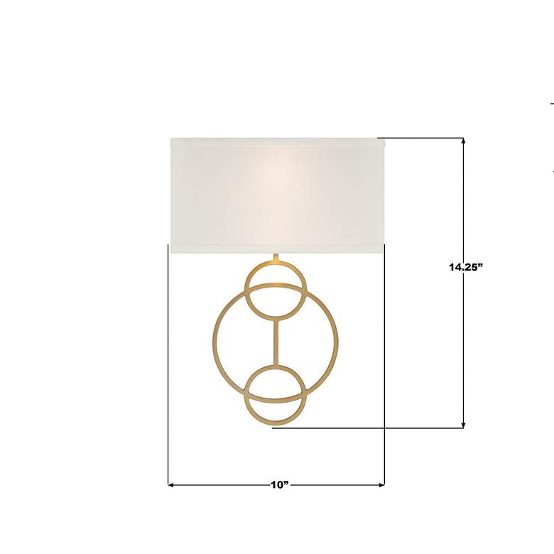 Image 7 Laurel 2 Light Vibrant Gold Sconce more views