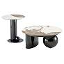Laurel 2-Piece Modern Coffee Table and End Table Set in Black