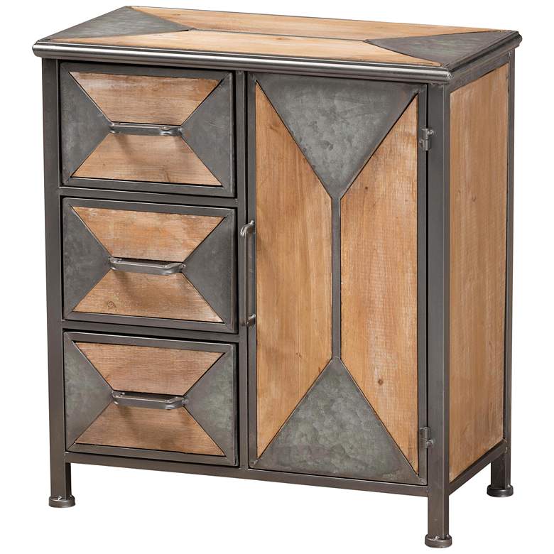 Image 1 Laurel 20" Wide Gray and Brown 3-Drawer Accent Cabinet