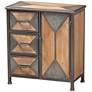 Laurel 20" Wide Gray and Brown 3-Drawer Accent Cabinet