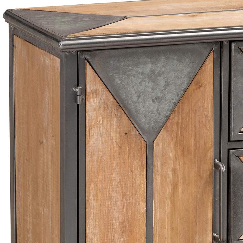 Image 2 Laurel 20 inch Wide Gray and Brown 3-Drawer Accent Cabinet more views