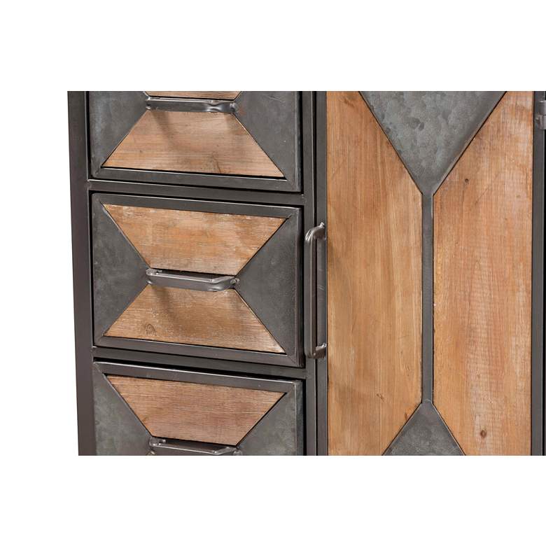 Image 4 Laurel 20" Wide Gray and Brown 3-Drawer Accent Cabinet more views