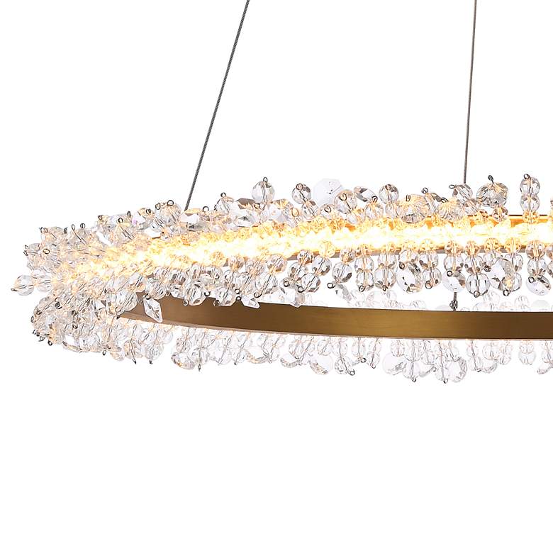 Image 4 Laurel 26" Wide Gold Crystal LED Ring Pendant Light more views