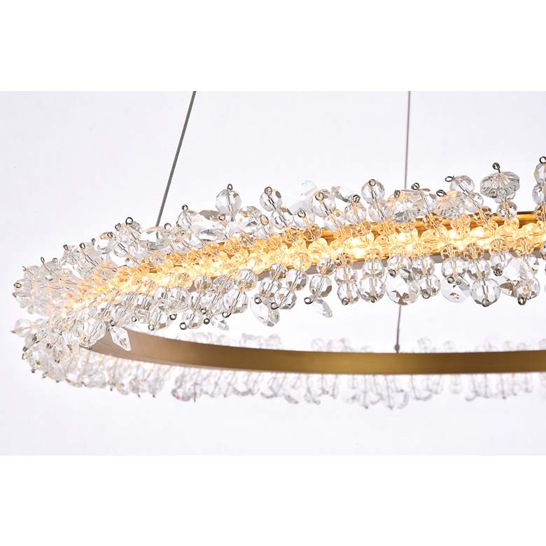Image 7 Laurel 26" Wide Gold Crystal LED Ring Pendant Light more views