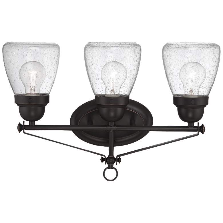 Image 1 Laurel; 3 Light; Vanity Fixture with Clear Seeded Glass