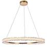 3_Laurel 34" Wide Gold Crystal LED Ring Pendant Light
