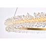 6_Laurel 34" Wide Gold Crystal LED Ring Pendant Light more views