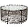 Laurel 35" Wide Clear Glass and Textural Brass Coffee Table