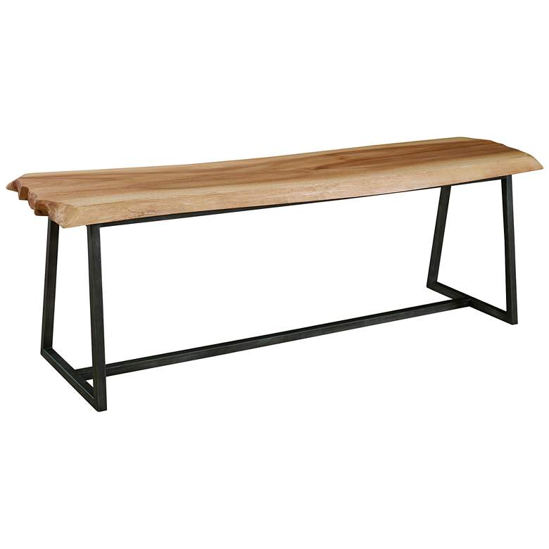 Image 2 Laurel 60 inch Wide Woodtone Solid Suar Wood Accent Bench