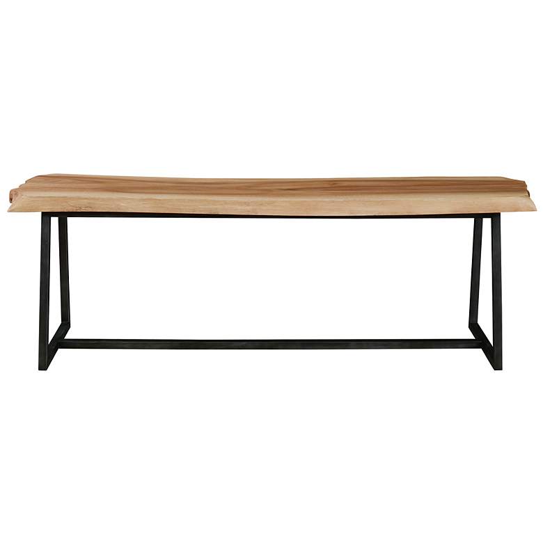 Image 2 Laurel 60 inch Wide Woodtone Solid Suar Wood Accent Bench