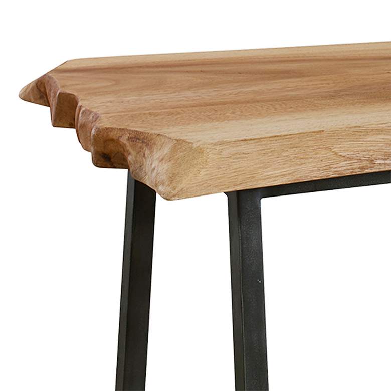 Image 3 Laurel 60" Wide Woodtone Solid Suar Wood Accent Bench more views